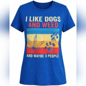 Blue Graphic T-Shirt with Funny Print